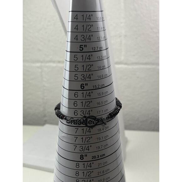 Sterling Silver Heart Pendant Amethyst Beaded Necklace 18" & Bracelet 7.5" Set - Picture 15 of 15